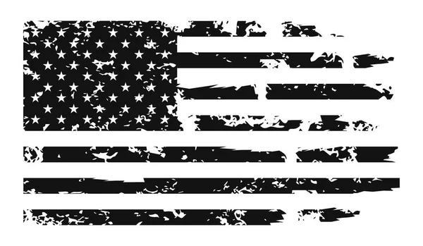 Usa Vlag Originele Kleuren Verhoudingen Shabby Vlag Vectorillustratie Eps — Stockvector