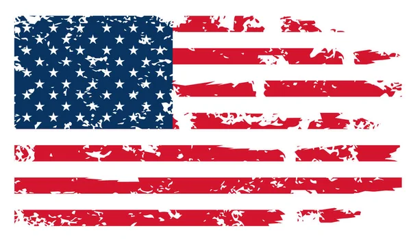 Bandiera Usa Colori Proporzioni Originali Illustrazione Vettoriale Degli Stati Uniti — Vettoriale Stock