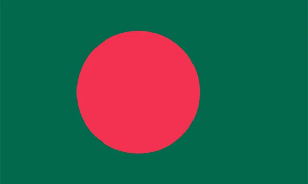 Bandeira de Bangladesh - cores e proporções originais. Ilustração vetorial EPS 10. — Vetor de Stock