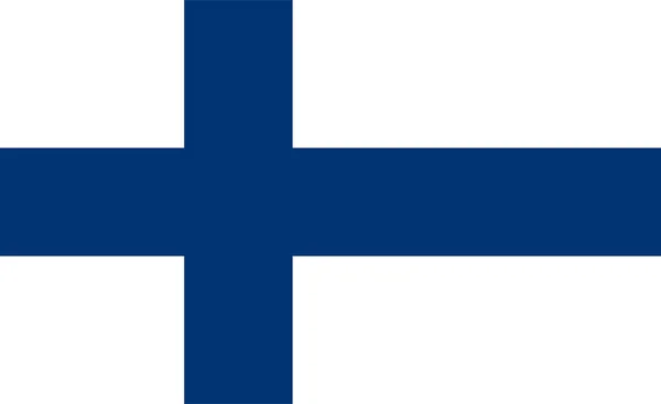 Finsko vlajka - originální barvy a proporce. Vektorová ilustrace EPS 10. — Stockový vektor