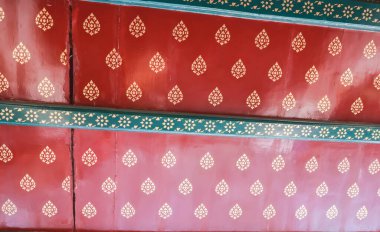 Wat phra kaew 'in iç çatısı Zümrüt Buddha tapınağının eski tasarımı