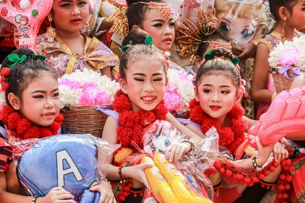 Samutsakorn Tailândia Janeiro 2020 Combine Grupo Retrato Criança Estudantes Dança — Fotografia de Stock