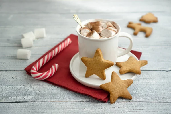 Biscoitos Gengibre Caramelo Doce Para Amigo Para Uma Criança Noite — Fotografia de Stock