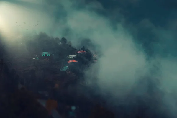 Туманный Пейзаж Равалакота Азад Кашмир Пакистан — стоковое фото