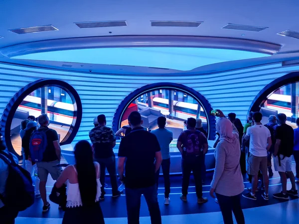 Dubai, Birleşik Arap Emirlikleri - 6 Mart 2022: Mısır Pavyonu iç mimarisi Fuar 2020 Dubai. Opportunity District 'de yer almaktadır.