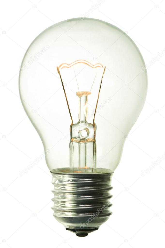 Lighted bulb isolated