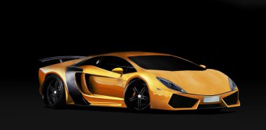 Turuncu süper bir araba