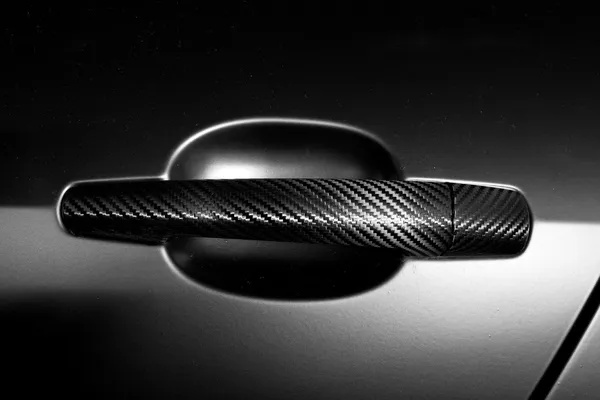 Carbon door handle — Stock Photo, Image