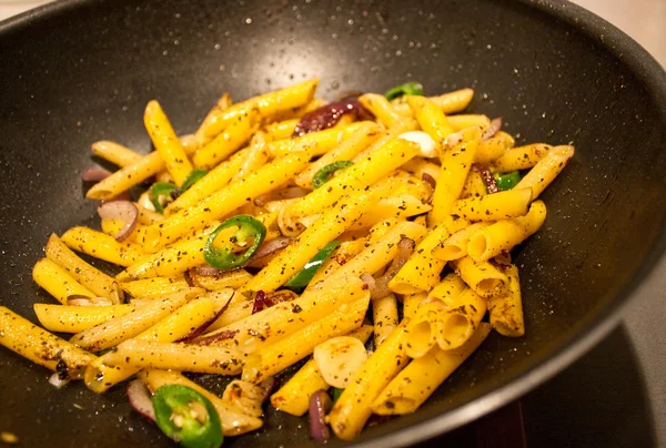 Penne al oglio — Fotografia de Stock