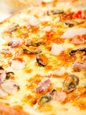 Deniz ürünleri pizza