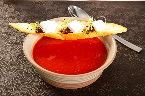 Sopa de tomate — Fotografia de Stock