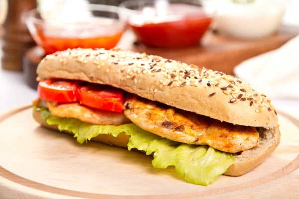 Panino di pollo — Foto Stock