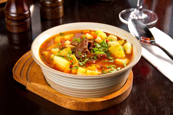 Sopa de carne — Fotografia de Stock