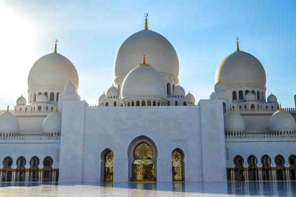 White Marbel Sheikh Zayed Grand Mosque Abu Dhabi Förenade Arabemiraten — Stockfoto