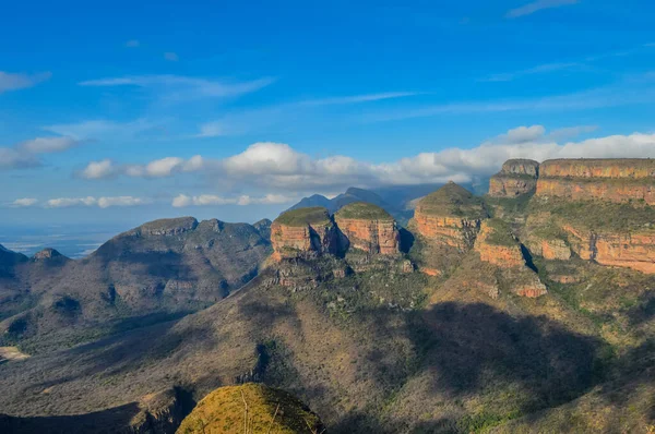 Panoráma Blyde Folyó Kanyon Három Rondawel Panoráma Útvonal Mpumalanga — Stock Fotó