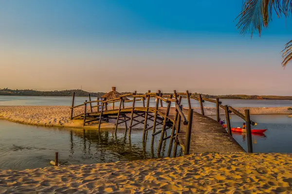 Schöner Bilene Strand Und Lagune Der Nähe Von Maputo Mosambik — Stockfoto