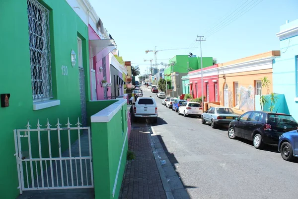 Красочные Улицы Каапа Малайская Колония Кейптауне Южная Африка Западном Мысе — стоковое фото