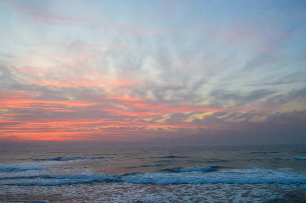 Bella Alba Colorata Ballito Spiaggia Durban Sud Africa — Foto Stock
