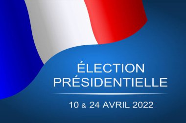 2022 Fransa cumhurbaşkanlığı seçimleri metniyle illüstrasyon 