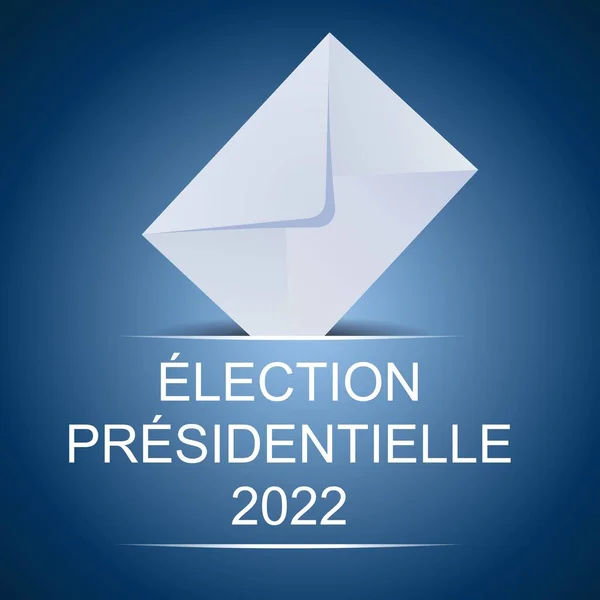 Ілюстрація Текстом Французьких Президентських Виборів 2022 — стокове фото