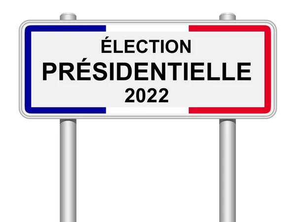 Vektor Dengan Teks Untuk Pemilihan Presiden Perancis 2022 - Stok Vektor