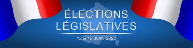 2022 Fransa seçimleri için metinli vektör