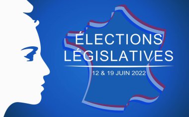 2022 Fransa seçimleri için metinli vektör 