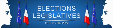 2022 Fransa seçimleri için metinli vektör 