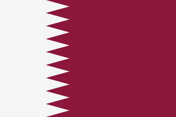 Qatar Flagge Auf Weißem Hintergrund — Stockvektor
