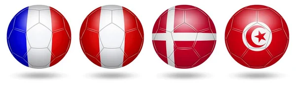 Futebol Futebol Bandeiras 2022 — Fotografia de Stock