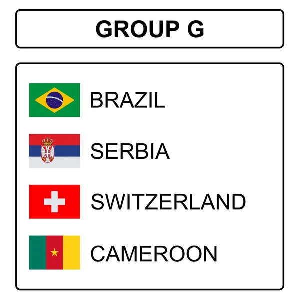 Flaggor Deltagande Lag För 2022 Cupen — Stock vektor