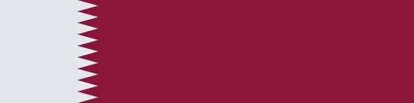 Bandera Qatar Sobre Fondo Blanco — Vector de stock