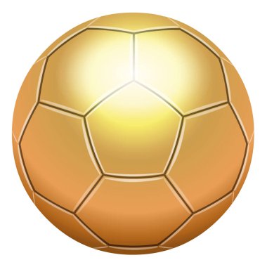 Beyaz zemin üzerinde 3D altın futbol topu