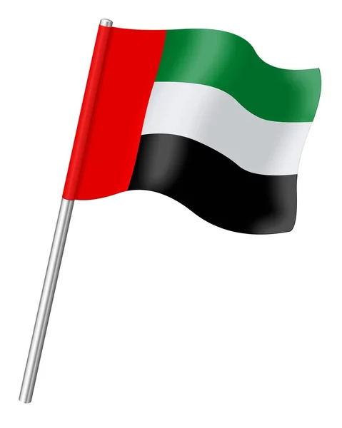 United Arab Emirates Flag White Background — Stockfoto