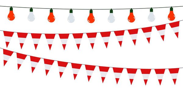3D Garlands of Austria on a white background