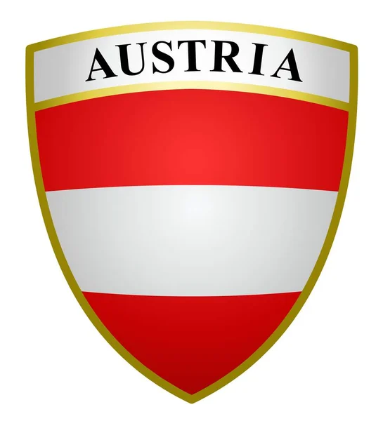 Herb Kolorach Austrii Białym Tle — Wektor stockowy