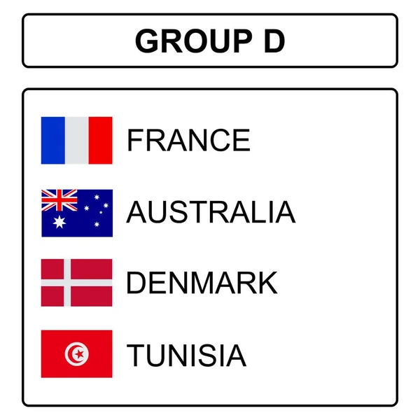 Bandeiras Equipes Participantes Para Copa 2022 — Vetor de Stock