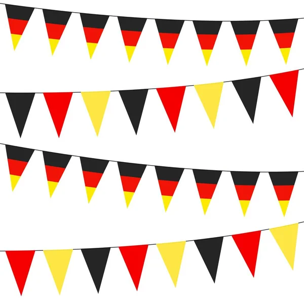 Garlands Germany Een Witte Achtergrond — Stockvector