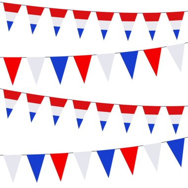 Beyaz arka planda Hollanda çelenkleri