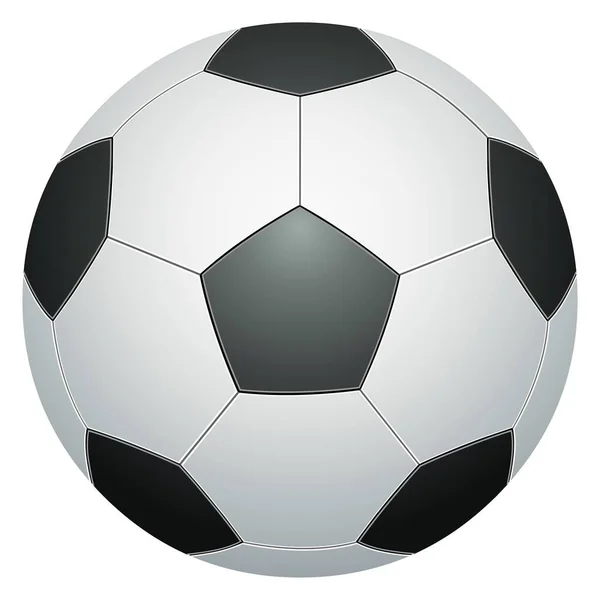 Fußball Auf Weißem Hintergrund — Stockvektor