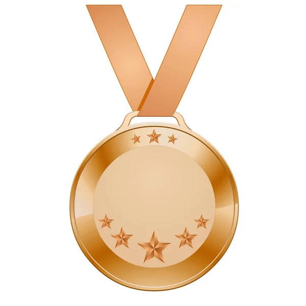 Bronze Star Medal Isolated White Background —  Vetores de Stock