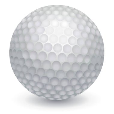 Beyaz arkaplanda Golf Topu