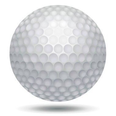 Beyaz arkaplanda Golf Topu
