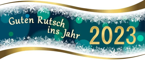 Wenskaart Met Duitse Tekst Gelukkig Nieuwjaar 2023 — Stockfoto