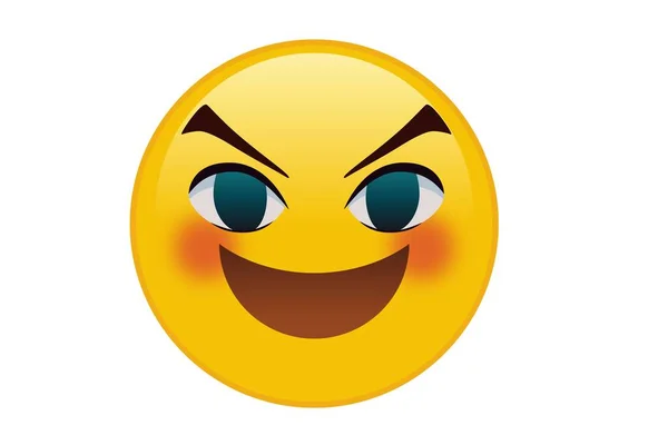 Emoji Επίπεδη Σχεδίαση Για Την Έκφραση Της Κοπής Λευκό Φόντο — Φωτογραφία Αρχείου
