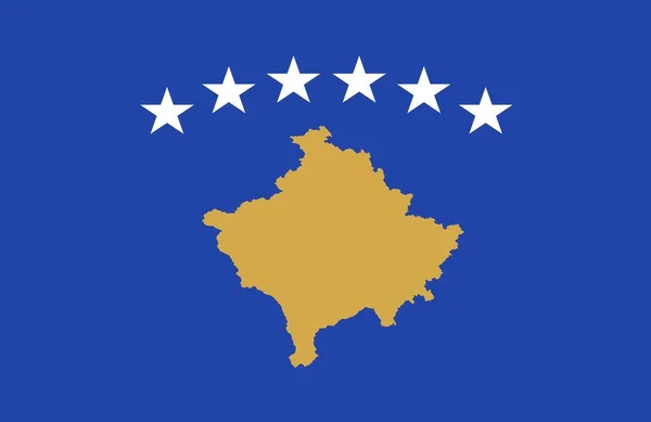 Bandeira Kosovo Ilustração Bandeira Kosovo Imagem Bandeira Kosovo Imagem Bandeira — Fotografia de Stock