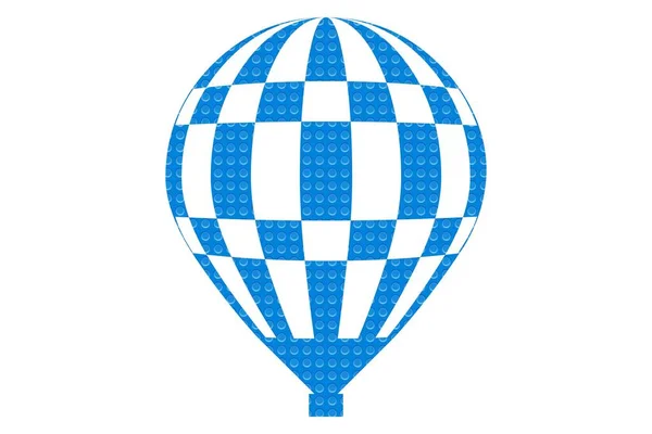 Αερόστατο Θερμού Αέρα Απομονωμένο Λευκό Φόντο Σχεδιασμός Εικονογράφησης — Φωτογραφία Αρχείου