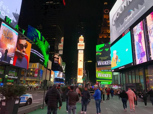 New York City United States 2022 Time Square Night Image — Stock Photo, Image