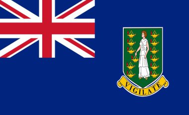 Flag of the British Virgin island. Official colors and proportion correctly. illustration design