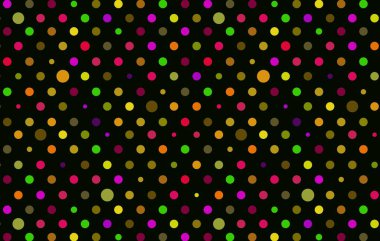 Polka koyu arkaplanda noktasız desen oluşturur. resimleme tasarımı 